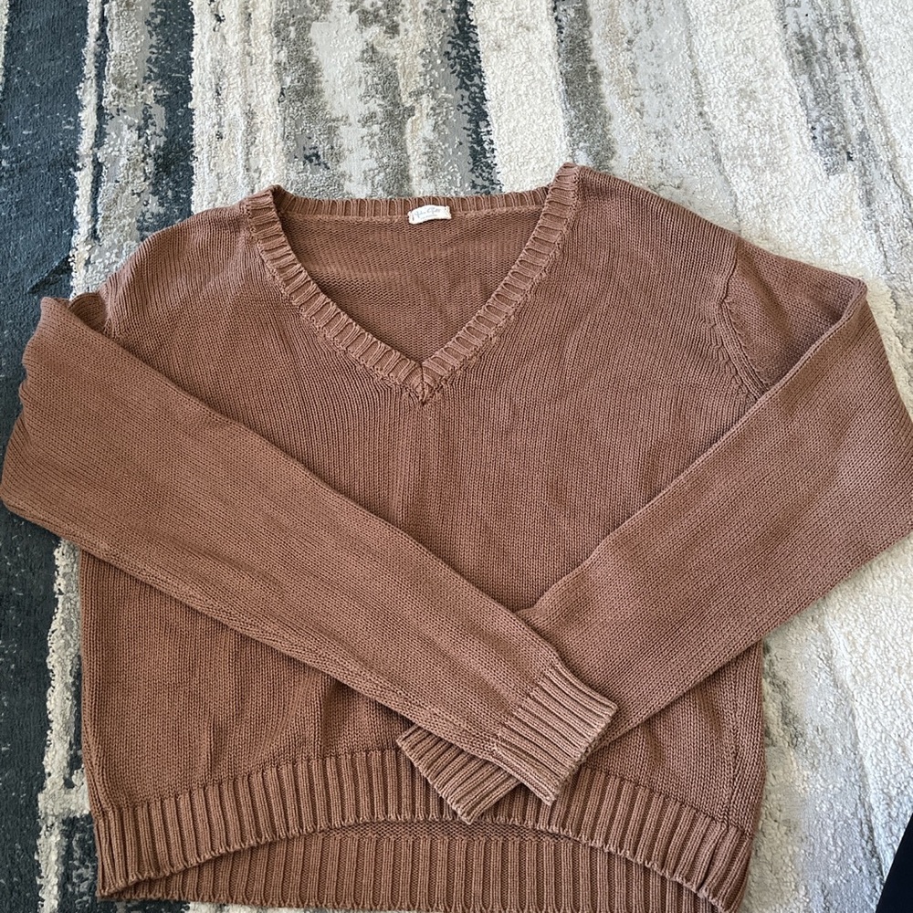 Brown cradigan sweater